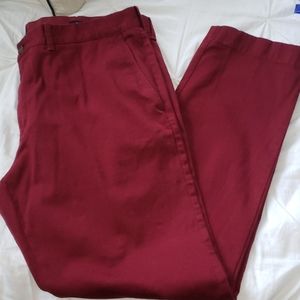 J. Crew Men's Maroon Flex Slim Pant. 36/30
